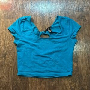 Cropped blue shirt from Forever21 size Medium